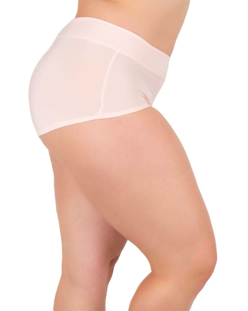 Front of a model wearing a size 4X Moisture Wicking Brief Underwear in Iced Rose by Undersummers. | dia_product_style_image_id:328546